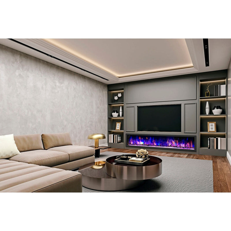 Dynasty Cascade 82'' Recessed Linear Electric Fireplace - DY-BTX82