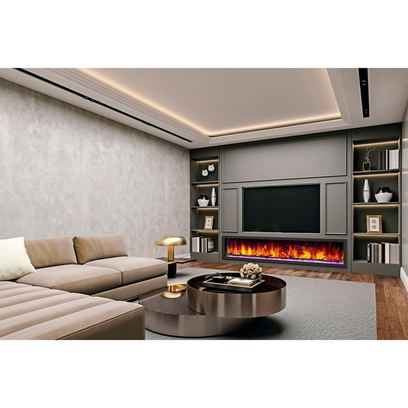 Dynasty Cascade 82'' Recessed Linear Electric Fireplace - DY-BTX82