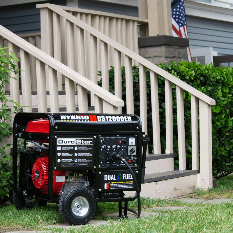 DuroStar 12,000-Watt 457cc Portable Dual Fuel Gas Propane Generator - DS12000EH