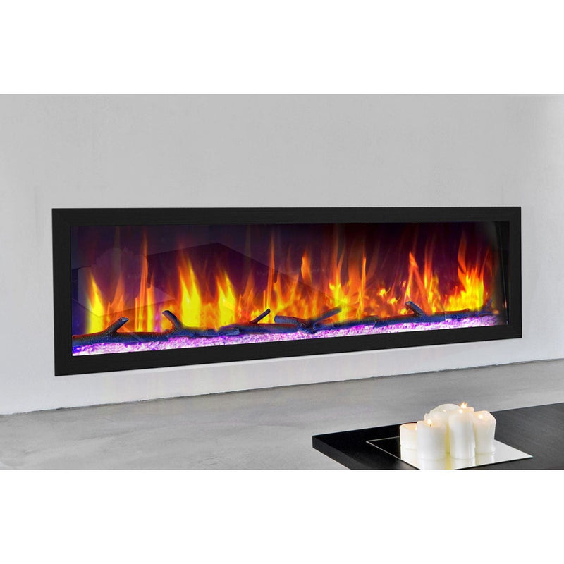 Dynasty Cascade 64'' Recessed Linear Electric Fireplace - DY-BTX64