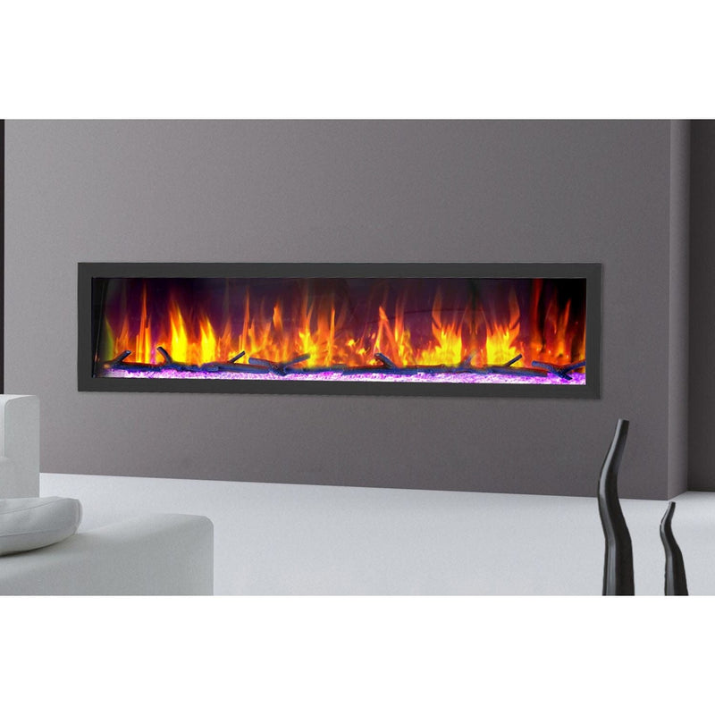 Dynasty Cascade 74'' Recessed Linear Electric Fireplace - DY-BTX74