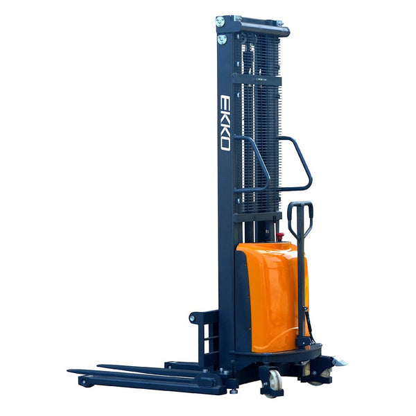 EKKO Semi-Electric Straddle Stacker - 138" Height - 3300 lbs Capacity - EA15D