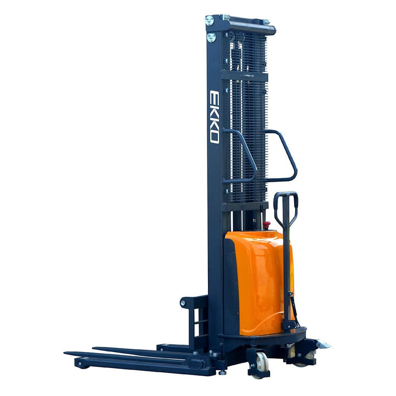 EKKO Semi-Electric Straddle Stacker - 138" Height - 3300 lbs Capacity - EA15D