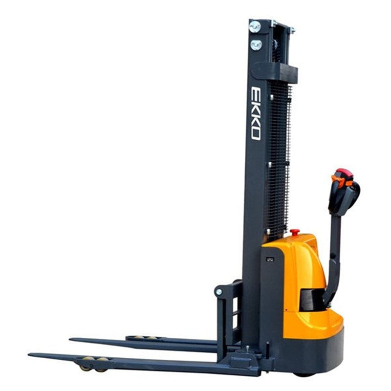 EKKO Full Powered Straddle Stacker - 119-138" Height - 2640 lbs Capacity - EB12E