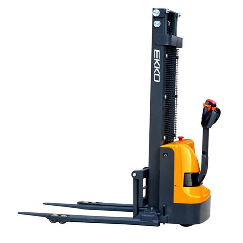 EKKO Full Powered Straddle Stacker - 145" Height 3000 lbs Capacity - EB12EA