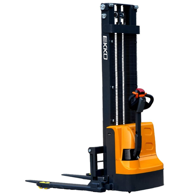 EKKO Full Powered Straddle Stacker - 119-138" Height - 2640 lbs Capacity - EB12E