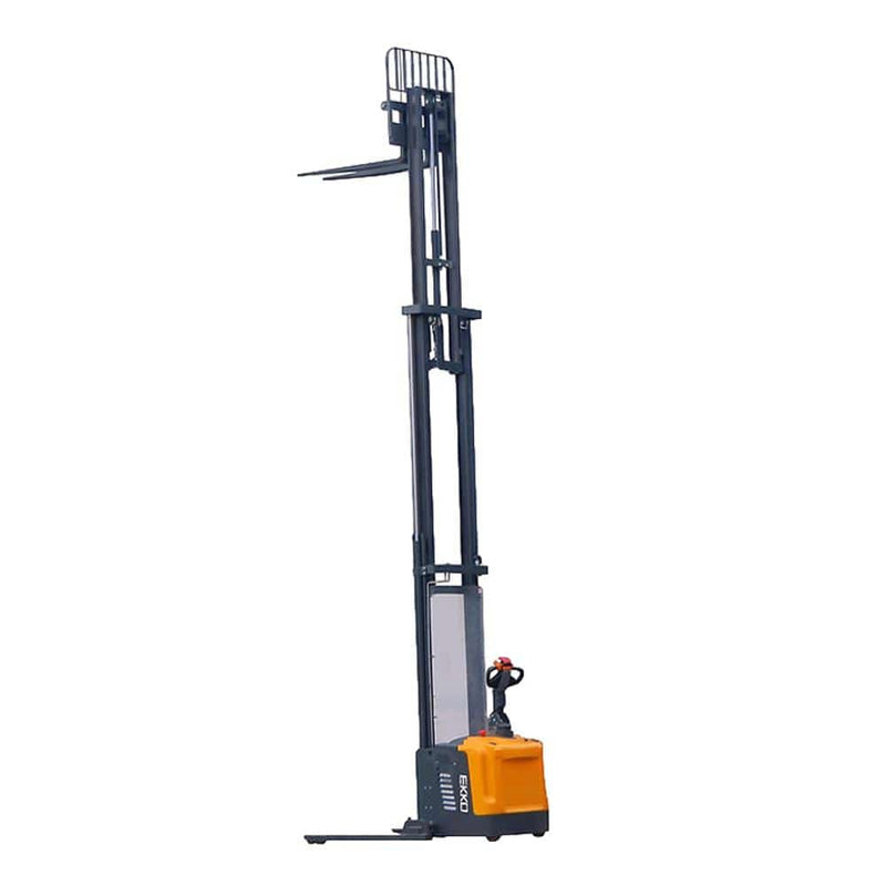 EKKO Full Powered Straddle Stacker 4400 lbs Capacity 216" Height - EB16EA