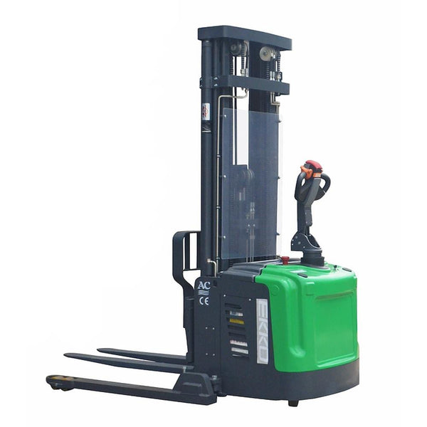 EKKO Full Powered Straddle Stacker 4400 lbs Capacity 189" Height - EB16EAS-189Li