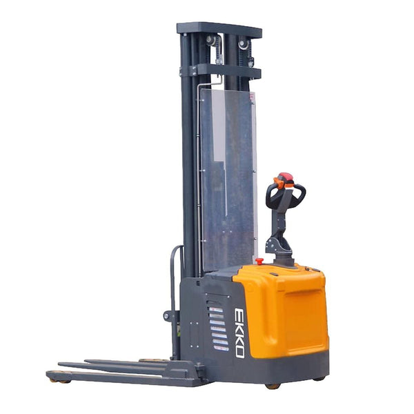 EKKO Full Powered Straddle Stacker 4400 lbs Capacity 216" Height - EB16EA