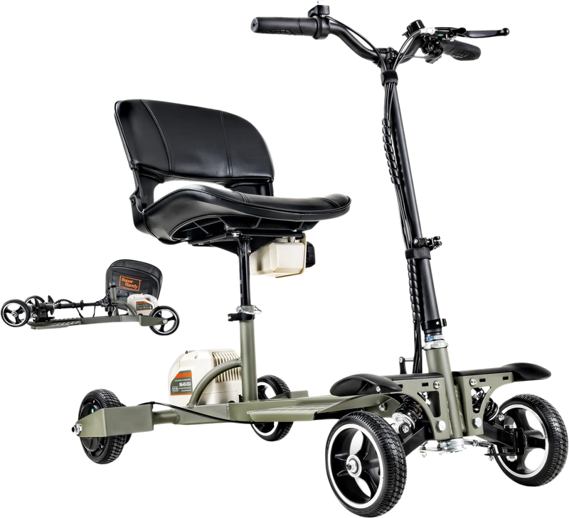 Super Handy 4 Wheel Mobility Scooter Foldable 48V 2Ah 330 lbs Capacity 3.7 MPH 6.5 Mile Range New