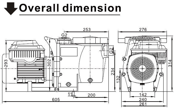 iLiving Variable Speed Above Ground Swimming Pool Pump, 3.9HP