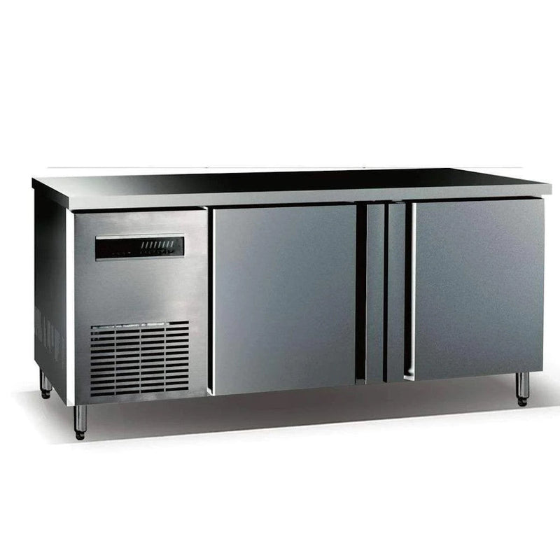 KingsBottle KBU380SD 59" Two Stainless Steel Door Back Bar Cooler