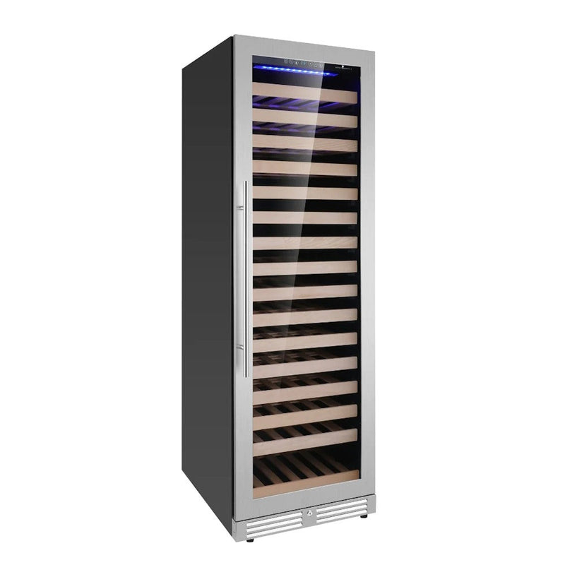 KingsBottle KBU425DX 24 Inch Upright Low-E Glass Door Dual Zone Large Wine Cooler