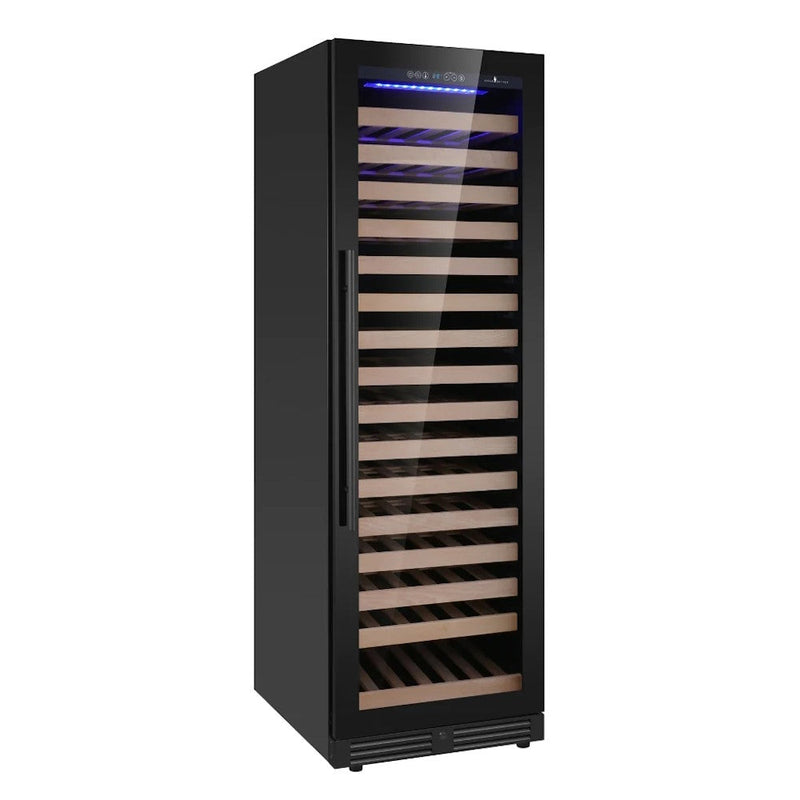 KingsBottle KBU425WX 24 Inch Upright Single Zone Large Wine Cooler With Low-E Glass Door