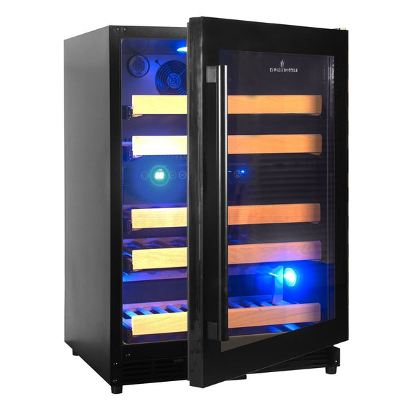 Kings Bottle KBU50DX 44 Bottles 24 inch Under Counter Dual Zone Wine Cooler