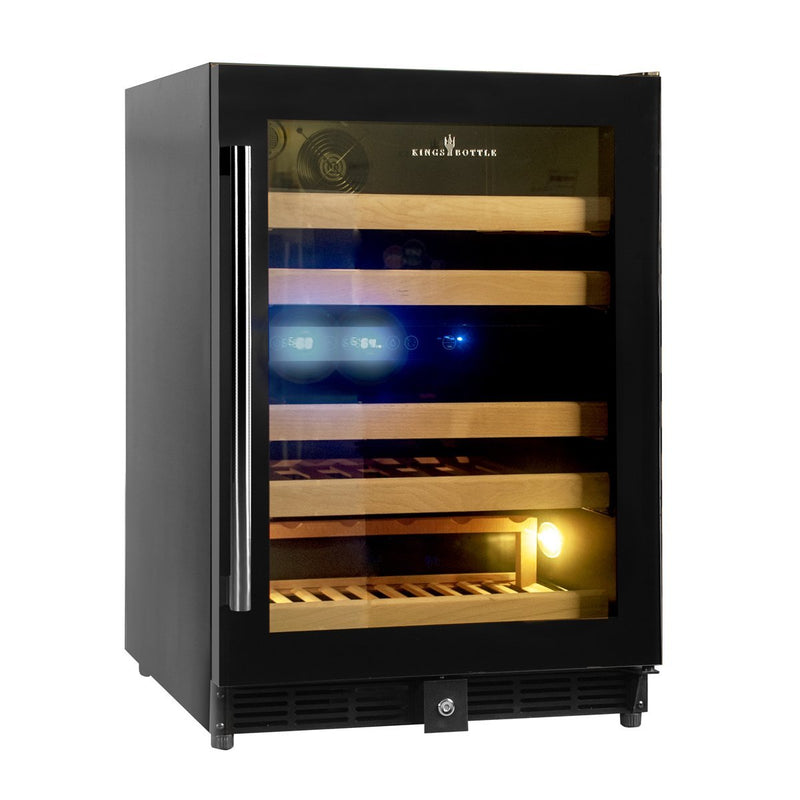 Kings Bottle KBU50DX 44 Bottles 24 inch Under Counter Dual Zone Wine Cooler