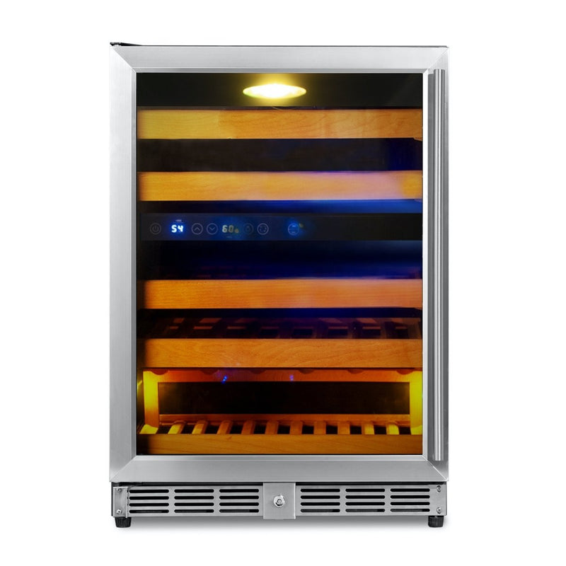 Kings Bottle KBU50DX 44 Bottles 24 inch Under Counter Dual Zone Wine Cooler