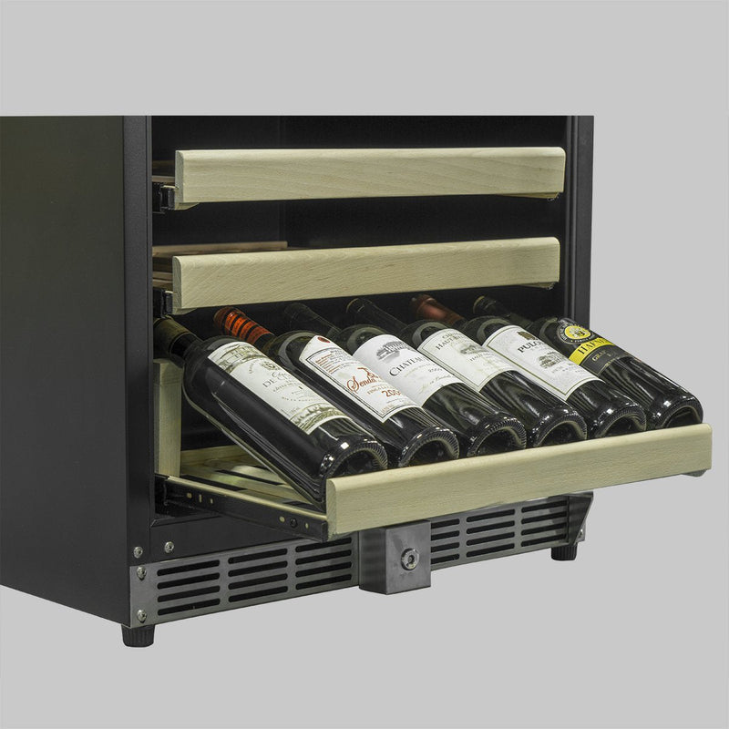 Kings Bottle KBU50DX 44 Bottles 24 inch Under Counter Dual Zone Wine Cooler