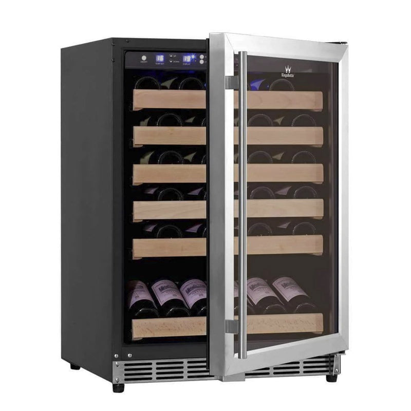 KingsBottle KBU50WX 46 Bottle 24 inch Under Counter Wine Cooler Built in