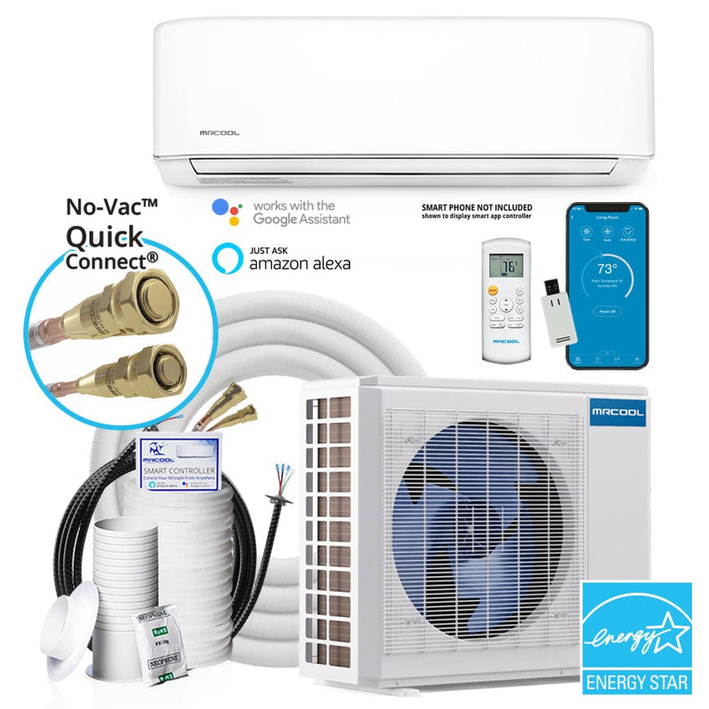 MRCOOL DIY 18K BTU Ductless Mini Split Heat Pump Complete System, Energy Star, 4th Gen, DIY-18-HP-WM-230C25