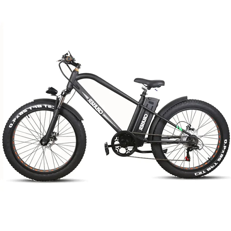 Nakto Super Cruiser 26" Fat Tire 500W 48V Electric Bike Black - ePower Go