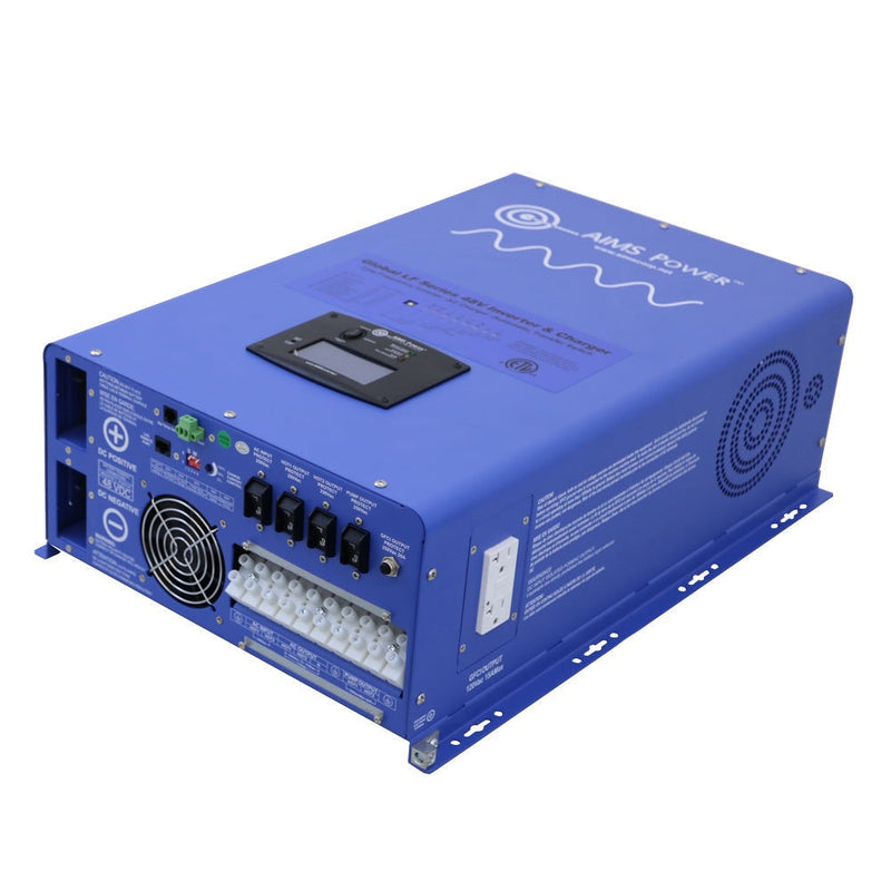 Aims Power 8000 Watt 48V Pure Sine Inverter Charger ETL Listed