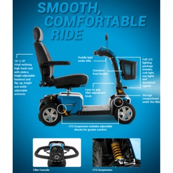 Pride Victory LX Sport 4-Wheel Scooter - S710LXW - Backyard Provider