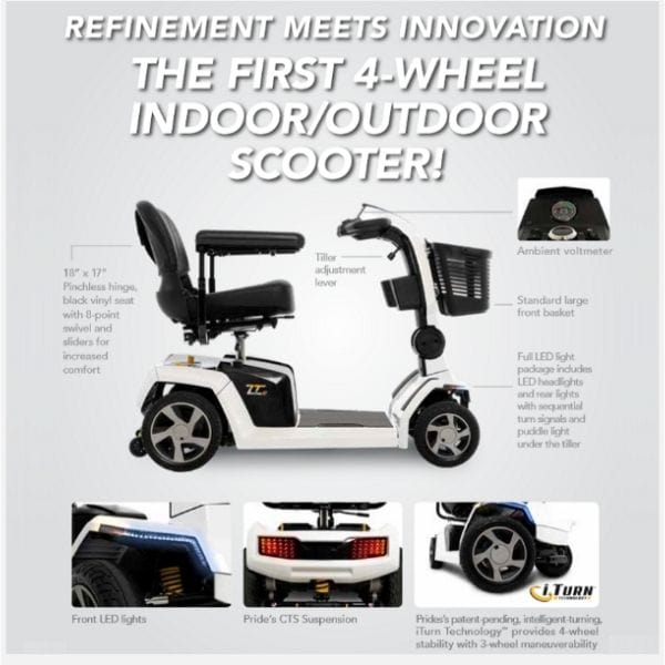 Pride Zero Turn 10 ZT10 4-Wheel Mobility Scooter - S710ZT - Backyard Provider