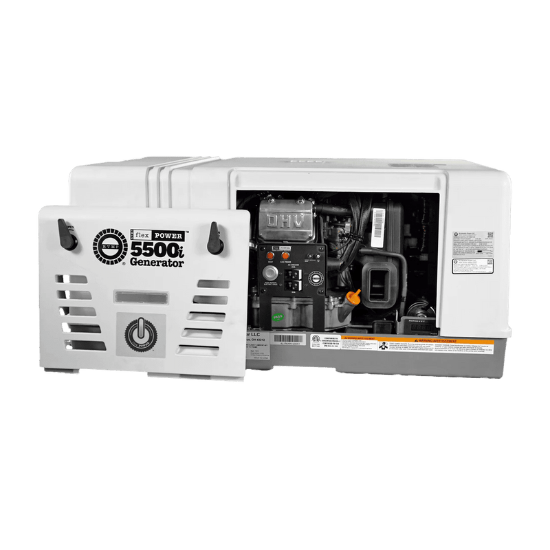 RVMP Flex Power 5500i Dual Fuel Mobile Generator 5.5kW Single Phase 124V 302cc OHV Air Cooled Gas or Propane New