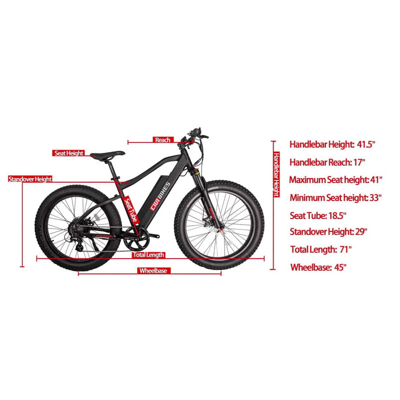 Revi Bikes Predator Electric Mountain Bike 48V 500W - PREDATOR-BLK - ePower Go