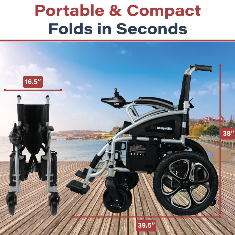 Zip'r Transport Lite Folding Electric Wheelchair