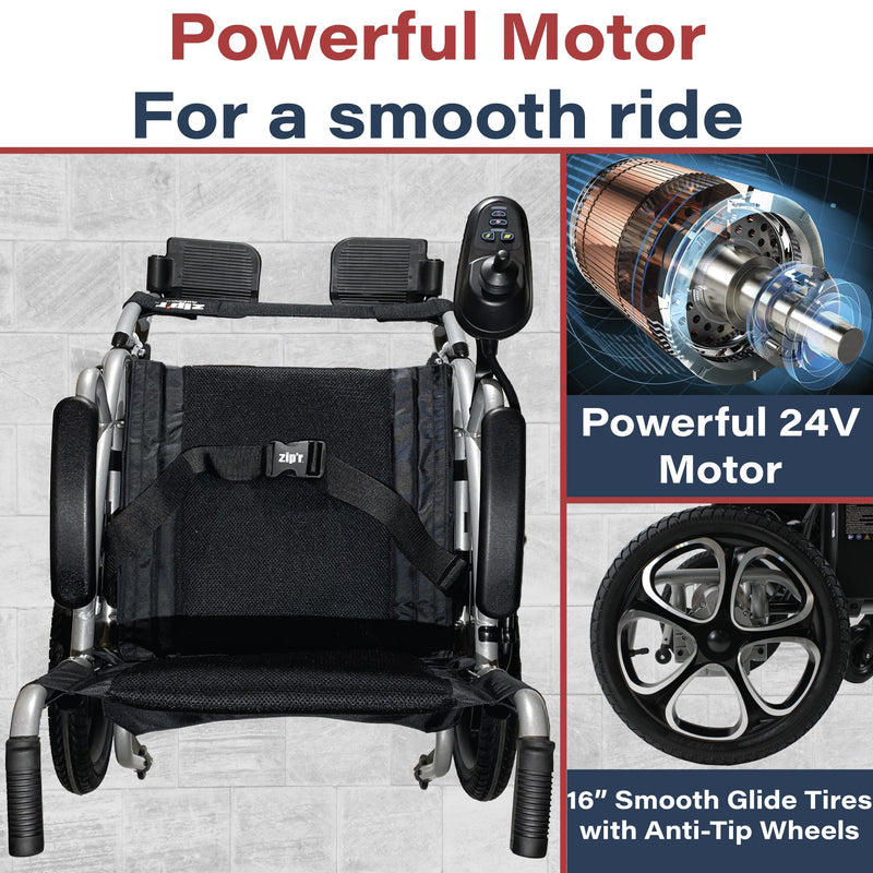 Zip'r Transport Lite Folding Electric Wheelchair