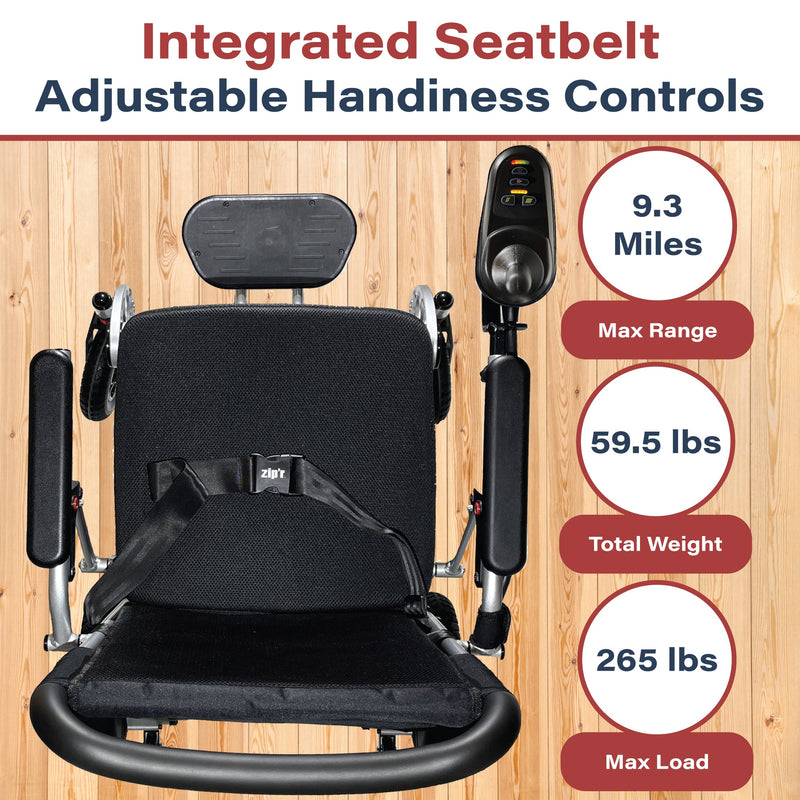 Zip'r Transport Pro Folding Electric Wheelchair