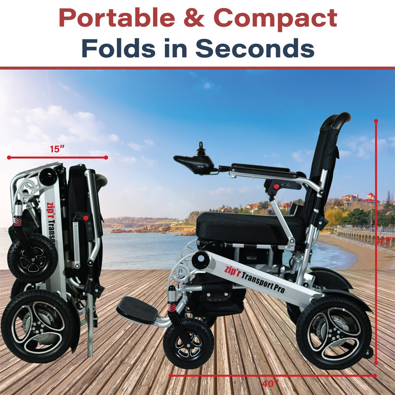 Zip'r Transport Pro Folding Electric Wheelchair