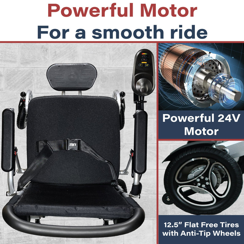 Zip'r Transport Pro Folding Electric Wheelchair