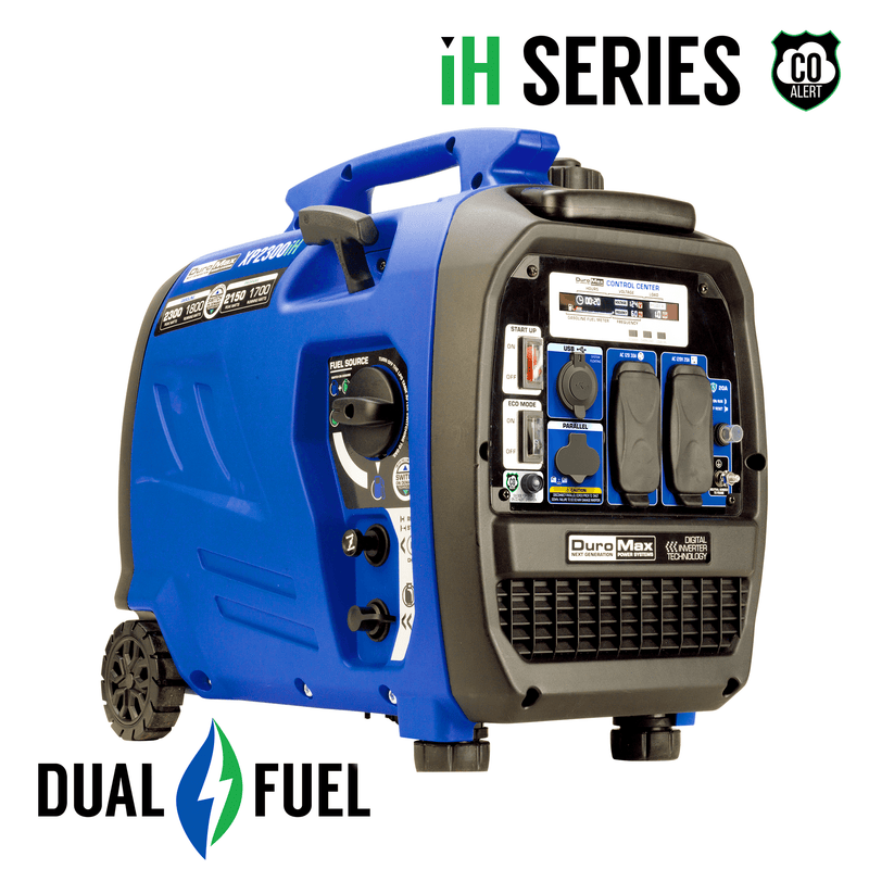 DuroMax 2,300 Watt Portable Dual Fuel Inverter Generator w/ CO Alert - XP2300iH