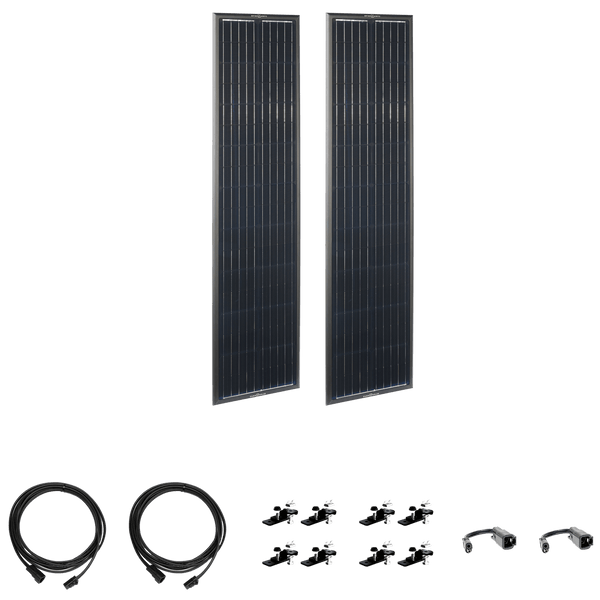 Zamp OBSIDIAN® SERIES 180 Watt Long Solar Panel Kit 2 x 90