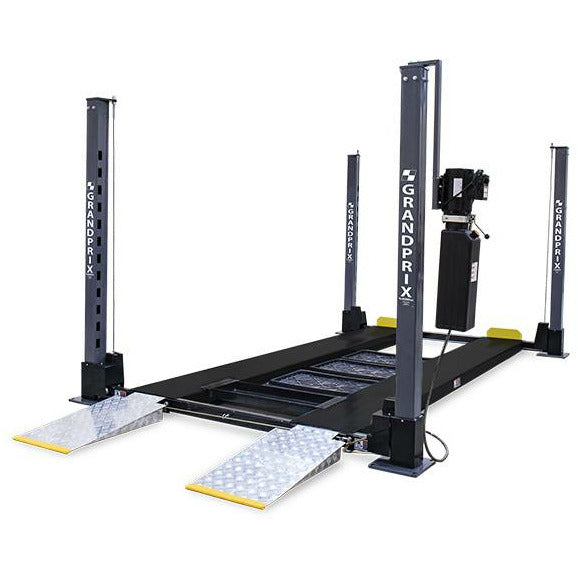 BendPak GP-9F Package GrandPrix Series 9,000 Lb. 4-Post Car Lift, Includes Caster Kit, Drip Trays and Aluminum Ramps - 5175254