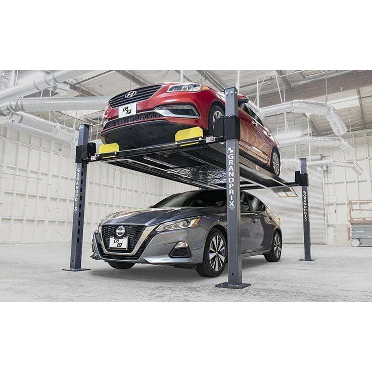 BendPak GP-9XLT Package GrandPrix Series 9,000 Lb. 4-Post Car Lift, High Rise Ext. Length Includes Caster Kit, Drip Trays and Alu. Ramps - 5175257