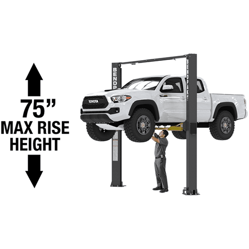 BendPak XPR-10AXLS-LP 2-Post Car Lift, 10K Capacity, Asymmetric, Adjustable Width, Screw Pads, HIGH RISE, LOW-PRO ARMS - 5175997