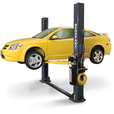 BendPak XPR-9S 2-Post Car Lift 9,000 Lb. Capacity, Floorplate, Chain-Over, Short Lift, Screw Pads - 5175390