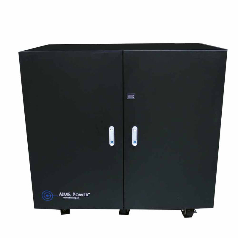 Aims Power Industrial Grade Battery Cabinet - Hold 12 Batteries