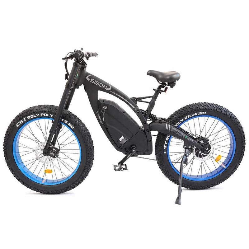 Ecotric Bison 48v 17.6AH 1000W Fat Tire Electric Bike, Matte Black - NS-SON26LCD-BL - ePower Go