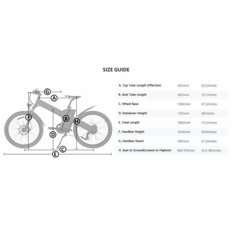 Ecotric Seagull 1000W All-Terrain Electric Mountain Bike - NS-SEA26S900-W - ePower Go