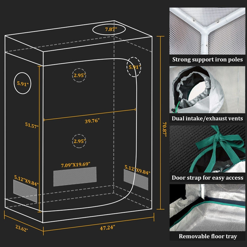 Mars Hydro SP 3000 + 2'x4' Indoor Tent Complete Grow Kit