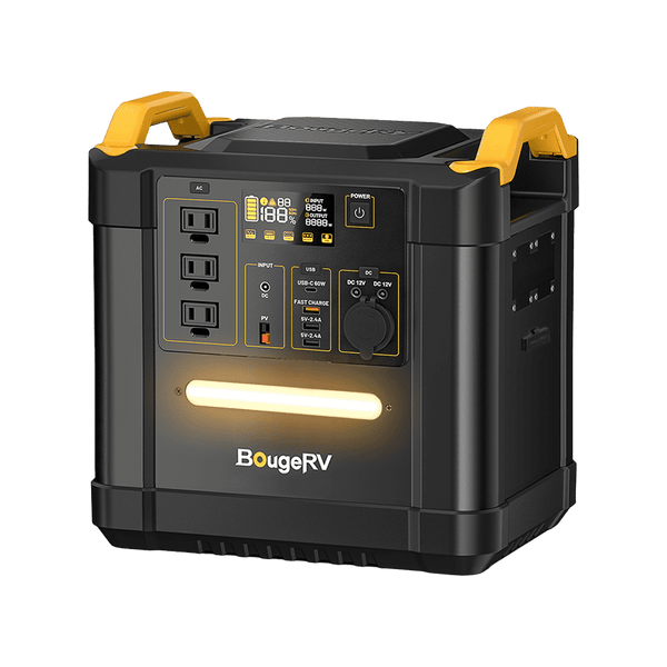 BougeRV FORT 1500 1,456Wh / 2,200W LiFePO4 Portable Power Station | ISE164 - Backyard Provider