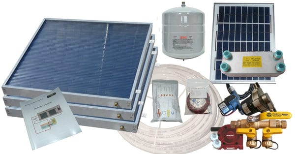 Heliatos RV Freeze Protected Solar Water Heater Kit with External Heat Exchanger - Backyard Provider