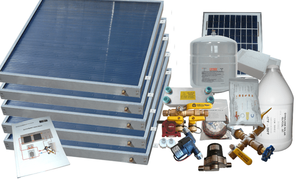 Heliatos Freeze Protected Solar Water Heater Kit - Backyard Provider