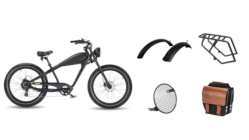 ReviBikes Cheetah Plus BAFANG 750W Motor Café Racer Electric Cruiser Bike - ePower Go