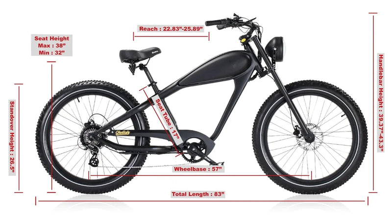 ReviBikes Cheetah Plus BAFANG 750W Motor Café Racer Electric Cruiser Bike - ePower Go